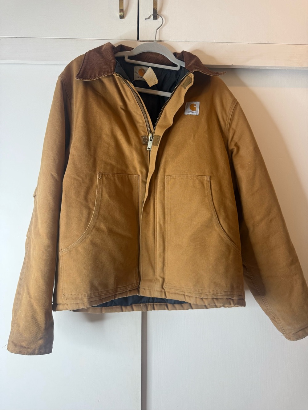 Carhartt Men’s Brown/Tan Duck Canvas Work Jacket